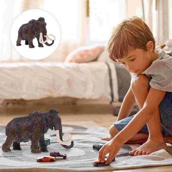 1 шт. имитационная модель мамонта Твердая статическая модель животного Игрушка-слон Украшение рабочего стола Ремесло