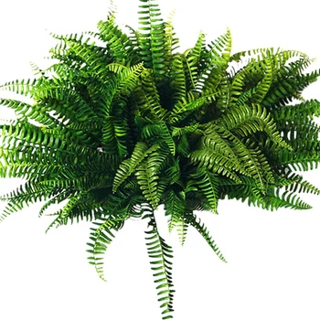 10 шт. Искусственный куст Бостонского папоротника, Шелковое растение, подвесной декор из искусственной зелени для дома