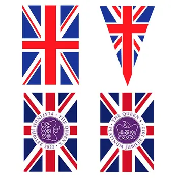 14x21 см Британские баннеры с овсянкой, легко моющиеся Подвесные баннеры, яркий цветной декор для вечеринок с овсянкой для вечерних подвесных украшений