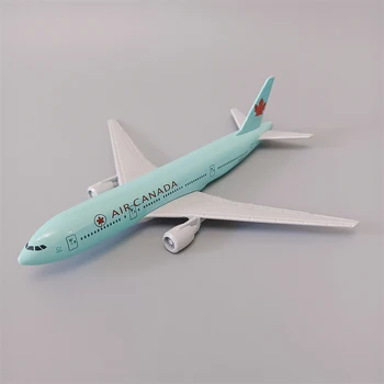 16 см Сплав Air Canada Boeing B777, Имитирующая Металлическую модель самолета, Статическое украшение для дома, Коллекция хобби, Сувенирная витрина