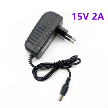 1шт высокое качество 15V2A AC 100V-240V Конвертер Адаптер Постоянного Тока 15V 2A 2000mA Источник Питания EU Plug US Plug 5,5 мм x 2,1-2,5 мм