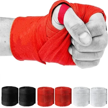 2 рулона Хлопчатобумажной боксерской повязки длиной 3 м, спортивного ремня, рукавиц Санда, перчаток для рук ММА, обертывания ремня, обертывания повязки для соревнований