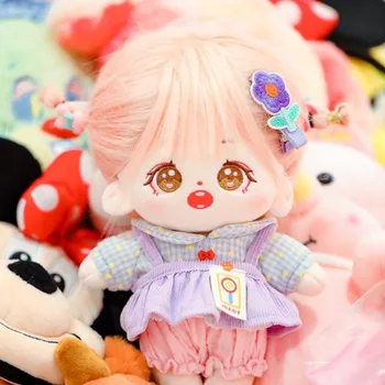 20-сантиметровая кукла-идол, розово-персиковые плюшевые куклы-звезды, милые мягкие фигурки, хлопковая куколка, плюшевые игрушки, Коллекция фанатов игрушек, подарок
