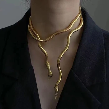 2023 Модное Ювелирное Змеиное ожерелье, Хит продаж, Индивидуальное Дизайнерское ожерелье из мягкого металла для женщин в подарок