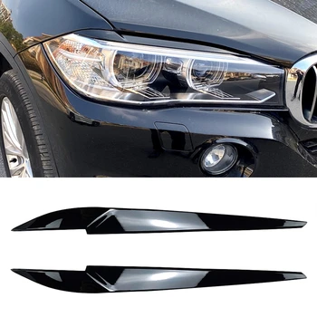 2ШТ Автомобильная фара, накладка для бровей, наклейка на веко переднего головного света для BMW X5 F15 X6 F16 2014 2015 2016 2017 2018