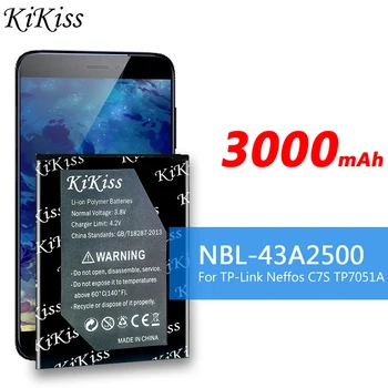 3000 мАч KiKiss NBL-43A2500 Аккумулятор для мобильного телефона TP-Link Neffos C7S TP7051A TP7051C