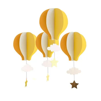 4 шт. воздушные шары, 3D воздушные шары Облака Звезды Гирлянда Подвесные украшения для дома или вечеринки (оранжевый)