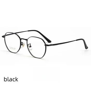 49 мм очки в маленькой оправе Женские ретро многоугольные очки из чистого титана Мужские очки в оправе CK836