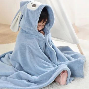 70*140 см Одеяло для новорожденных, Мягкий теплый плащ, одеяло, детское банное полотенце, детское пеленальное одеяло из кораллового флиса для 0-6 лет