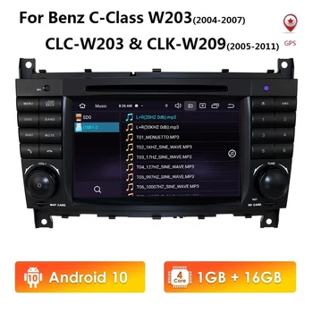 Android 10 Автомобильный Стерео DVD-Плеер 2 Din Головное Устройство GPS Навигация для Mercedes Benz C-Class W203 CLC Class CLC W203 CLK Class W209