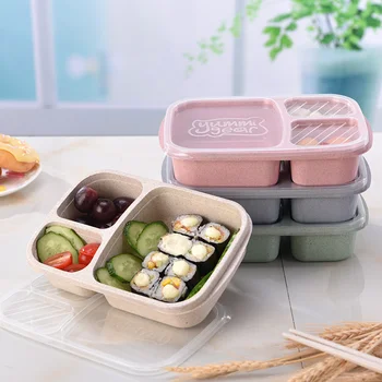 Bento Box Портативные изолированные контейнеры для хранения продуктов Ланч-бокс для детей, школьников, микроволновых печей, пакет для ланча для взрослых
