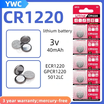CR1220 3V Литиевая Батарея CR 1220 LM1220 BR1220 KCR1220 Кнопочная Монетная Ячейка Для Игрушечных Часов, Весов, Калькулятора, Автомобильного Пульта Дистанционного Управления