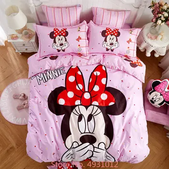 Disney Winnie Mickey Minnie Mouse Big Hero Комплект постельного белья Хлопок Для маленьких Мальчиков Декор детской Спальни Подарок Пододеяльник Twin Full