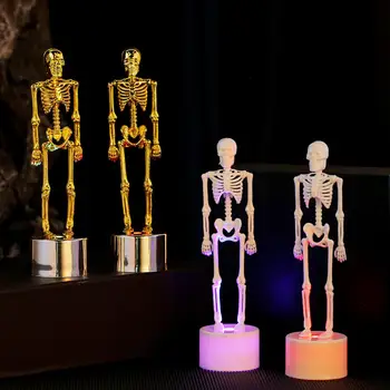 Halloween Skeleton Light Светящаяся светодиодная Жуткая лампа-скелет на батарейках Ghost Festival Украшение рабочего стола Принадлежности для вечеринок