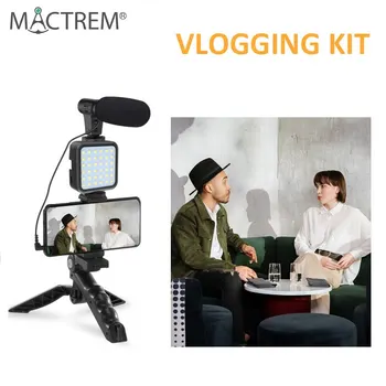 MACTREM VLOG Видео, посвященное артефакту, держатель камеры для мобильных устройств, штатив, микрофон для красоты, заполняющий свет, Интернет-знаменитость