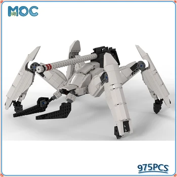 MOC Building Block creative MOC XM2 Модель робота-ходунка Mars Mission Креативные Развивающие игрушки, Кирпичи, подарки для детей