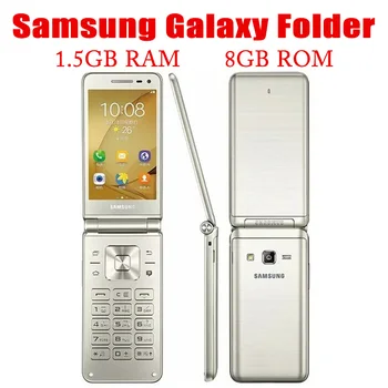 Samsung Galaxy Folder G1600 (2016) 3,8-дюймовый четырехъядерный процессор 2 ГБ оперативной памяти 16 ГБ ПЗУ С двумя SIM-картами 1,4 ГГц LTE Flip Original Unlock Phone