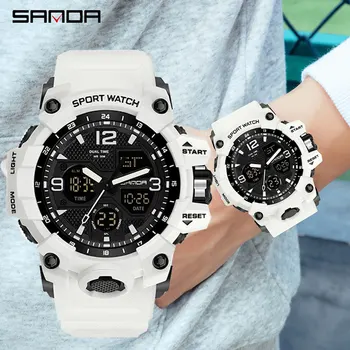 SANDA 2022 Лидирующий бренд Мужские часы 5ATM Водонепроницаемые Спортивные Военные Наручные Часы Кварцевые Часы для Мужчин Relogio Masculino