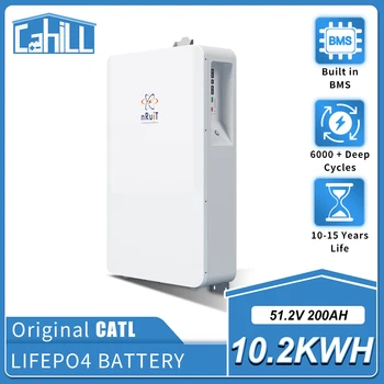 аккумулятор lifepo4 48v 200AH с глубоким циклом powerwall резервный источник питания для дома мощностью 10 кВт*Ч с настенным подключением к автономной солнечной энергосистеме