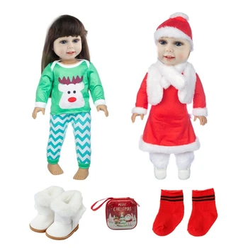 Аксессуары для детских ролевых игр, Рождественская одежда, Шляпа Санта-Клауса, праздничные принадлежности для девочек 066B