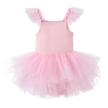 Балетная юбка для девочек, одежда для танцев, платье-пачка, одежда для детей, трико, хлопковые костюмы с коротким рукавом, танцевальная одежда