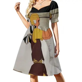 Винтажная женщина-гольфистка во французском стиле ар-деко, женское платье для гольфа, вечерние платья, женское летнее платье 2023, женское платье
