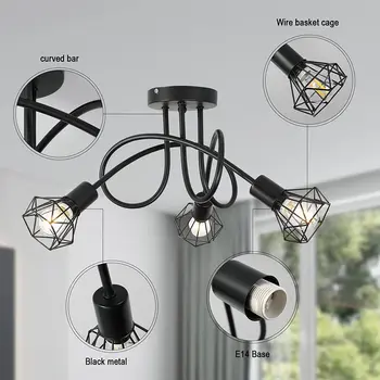 Винтажный потолочный светильник Edison Multiple DIY в виде паука, Подвесная люстра, Современный шикарный Промышленный обеденный