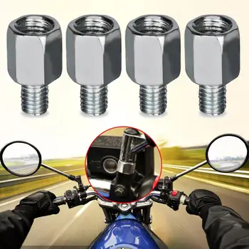 Винты для заднего зеркала мотоцикла 4 шт. с высокой твердостью, Зеркальные адаптеры, преобразователи для мотоциклов, скутеров, электромобилей