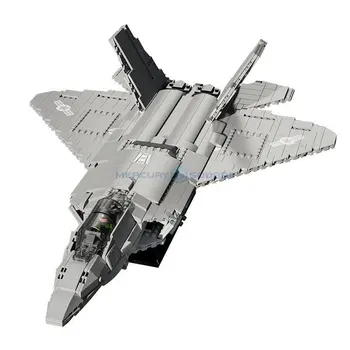 Военный истребитель серии F-22 Raptor, модель Кирпичей, Современное оружие, Самолет Awacs, Строительные блоки, Идеи, Набор игрушек Для мальчиков и детей