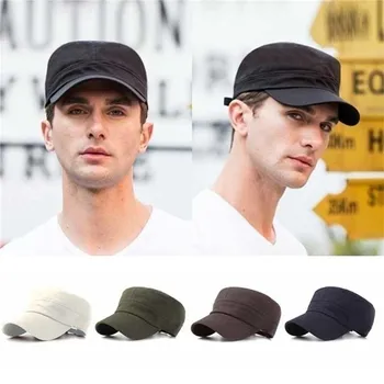 Высококачественные регулируемые однотонные кепки для женщин и мужчин, винтажная армейская шляпа в стиле кадета, дышащая солнцезащитная повседневная кепка