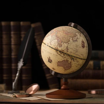 Глобус Карта мира, Винтажная География, Декор офисного стола, Mapa Globe Earth, Винтажные Деревянные Украшения в виде Глобуса, Аксессуары для домашнего декора.