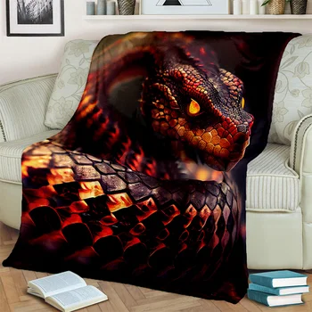 Готическое одеяло Snake Serpent Python Viper, Мягкое покрывало для дома, кровати, дивана, офиса для пикника, путешествий, одеяла для детей