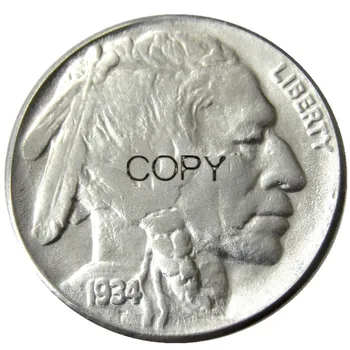 Декоративная монета из никеля Buffalo 1934 года в пять центов, копия декоративной монеты