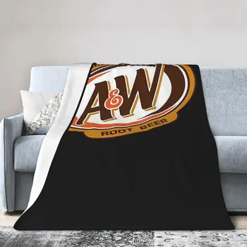 Классическое одеяло с логотипом A & W Root Beer, Мягкое Теплое Фланелевое Покрывало для кровати, Гостиной, домашнего Дивана для пикника