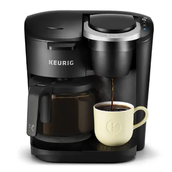 Кофеварки Keurig Кухонная техника K-Duo Essentials Одноразовая кофеварка K-Cup Pod & Carafe Черная
