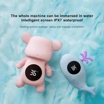 Креативный термометр для душа, очаровательный термометр для воды, световой индикатор, термометр для детской ванны, показывающий температуру воды