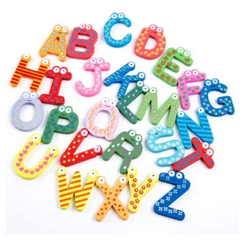 Магнитные Обучающие буквы алфавита и цифры, Магниты на холодильник, наклейки на холодильник, Деревянные Развивающие Детские игрушки для детей