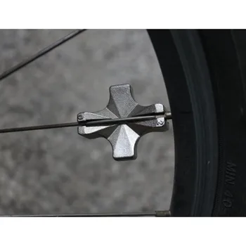 Мини-велосипедный ключ со спицами, Стальной обод колеса, 4-ходовой ключ, Ниппель со спицами Для высокопрочного проволочного кольца В оплетке, Регулировочные Велосипедные Инструменты
