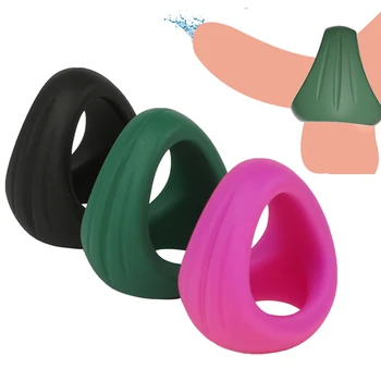 Мужское силиконовое кольцо для пениса многоразового использования, презерватив, Петушиное кольцо, Мошоночная повязка, Клетка целомудрия, увеличение члена, задержка эякуляции для мужчин-геев