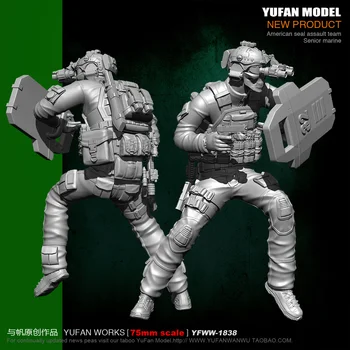 Набор моделей Yufan Model 1/24 Soldier 75 мм Солдатик из смолы в разобранном виде YFWW-1838