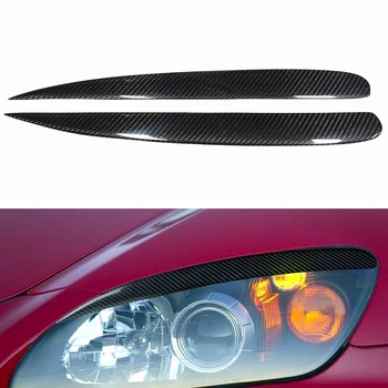 Накладка на крышку лампы переднего головного света автомобиля из углеродного волокна, накладка на брови фары, наклейка на веко брови для Honda S2000 2000-2008