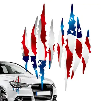 Наклейка с изображением автомобильного когтя Автомобильная наклейка с потрепанным американским флагом Автомобильные Перманенты Наклейки для наружного декора для Seadan SUV RV