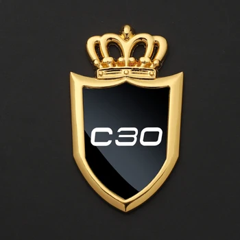 Наклейки на значок автомобиля, боковые стекла, металлические наклейки на кузов автомобиля Volvo C30 с логотипом, автомобильные аксессуары