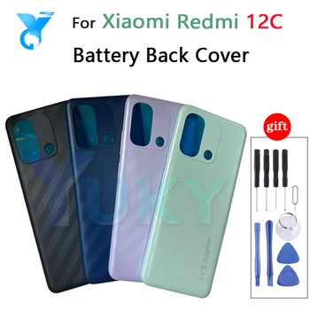 Новая Крышка Для Xiaomi Redmi 12C Задняя Крышка Батарейного Отсека Задний Корпус Запасные Части Заднего Корпуса 12C Задняя Крышка Батарейного отсека