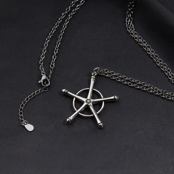 Ожерелье-амулет для мужчин и женщин, Цепочка на ключицу с Крестом Смерти, ювелирные изделия для косплея 40 ГБ