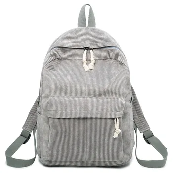 Персонализированный вельветовый женский школьный рюкзак с индивидуальным вышитым логотипом, Тренировочная противоугонная сумка через плечо для подростка