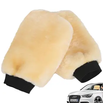 Перчатка для мытья автомобилей Плюшевая перчатка для мытья автомобилей Шерстяные перчатки для мытья автомобилей 1Шт Перчатки для полировки автомобилей Принадлежности для мойки автомобилей