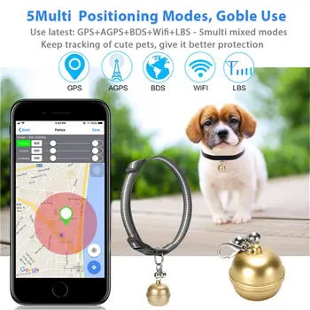 Подвесной Шейный Колокольчик В Стиле Собаки Кошки Gps Локатор Pet Finder Gsm Anti-lost Led Smart Tracking Anti-lost Device Bell