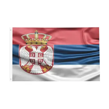 Православный Флаг Сербии Флаг Крытый Открытый Баннер Украшение Из Полиэстера Двухсторонние Флаги размером 2x3 3x5 4x6 5x8 ФУТОВ