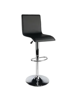 Привлекательный вращающийся стул с регулируемой спинкой из дерева Spectrum, черный с хромированной отделкой